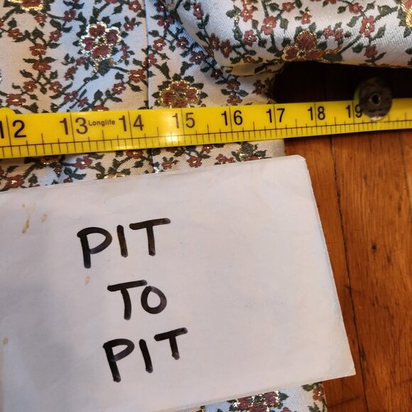 Sezane Gustav Brocade Blazer Gold Lurex Floral Jacket - Picture 3 of 9